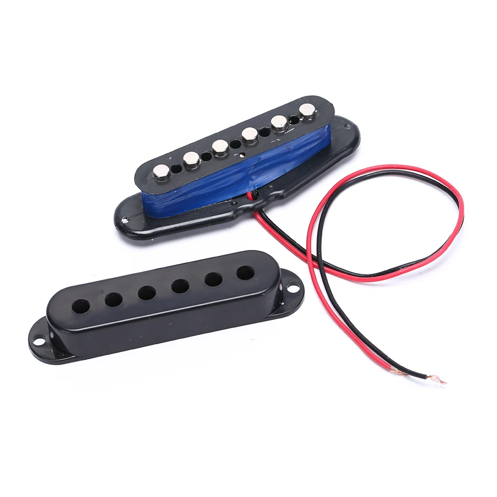 

1pc Black Single Coil Sound Pickup For 6 Strings Electric Guitar Harmonious