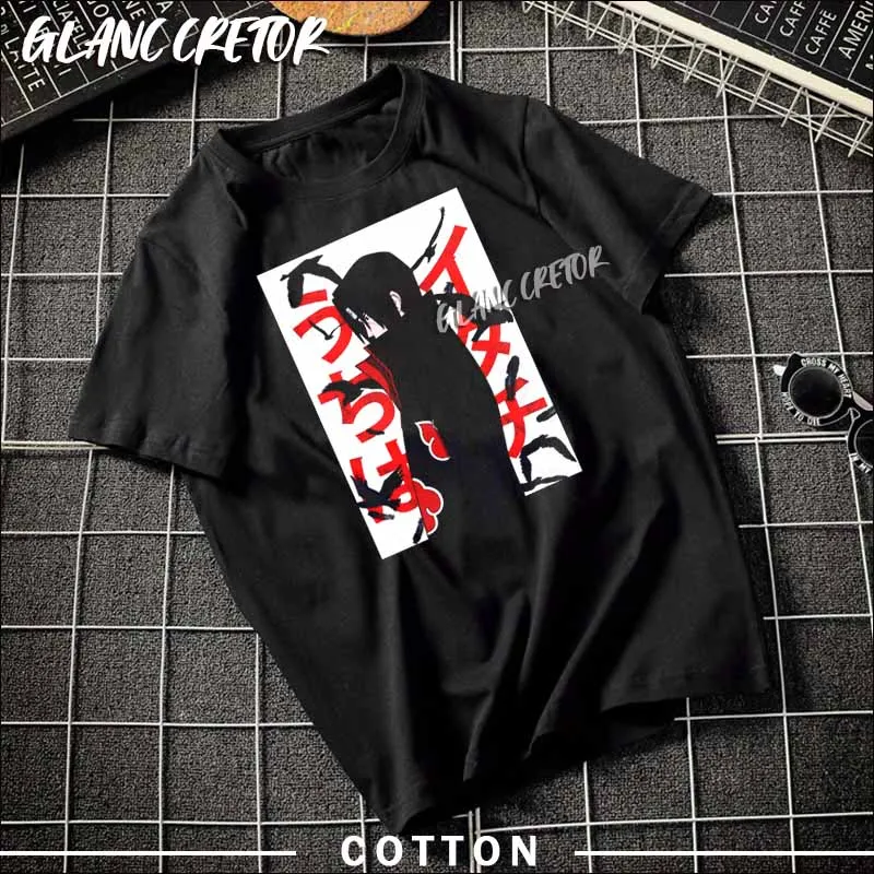 Модные мужские футболки Шаринган иллюзия короткий рукав хлопковая Футболка с