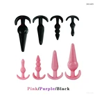 Анальная пробка, 4 размера, в форме сердца, из нержавеющей стали, кристальная Анальная пробка, съемные детские анальные секс-игрушки, предстательные игрушки