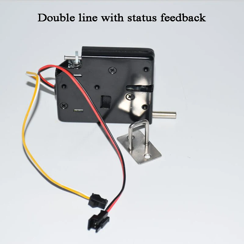 

4pcs 12V Electric lock Open Close Status Detection Solenoid Electric Lock Electromagnetic lock Latch SM2P Female terminal