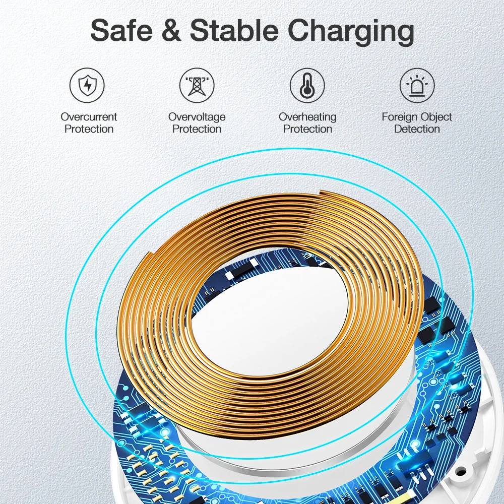 

ESR 10W Wireless Charger For iPhone 11 Pro Max Qi Fast Charging Pad For Samsung S10 Huawei P30 Pro Phone Charger Adapter