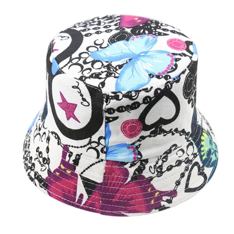 

Fashion Double-Sided Wearable Fisherman Hat Outdoor Leisure Printing Basin Hat Sunscreen Sun UV Protect Travel Casual Visor Cap