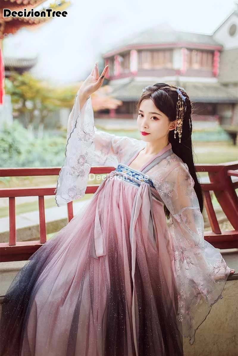 2021 traditional women tang ancient chinese costume beautiful dance hanfu princess dynasty flower dress |