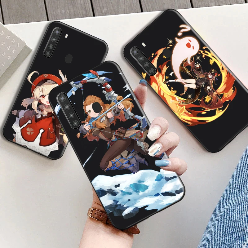 Genshin Impact Silicone Phone Case For Samsung Galaxy A22 5G Carcasa Cute Jean Noelle Barbara Mona Lisa Sucrose Coque Back Cover