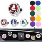 Праздничный подарок Рождественская ароматерапия автомобильный диффузор из нержавеющей стали Автомобильные украшения духи эфирное масло диффузор медальон