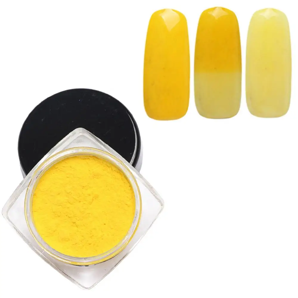 Термальный порошок для ногтей меняющий цвет термохромный пигмент температура