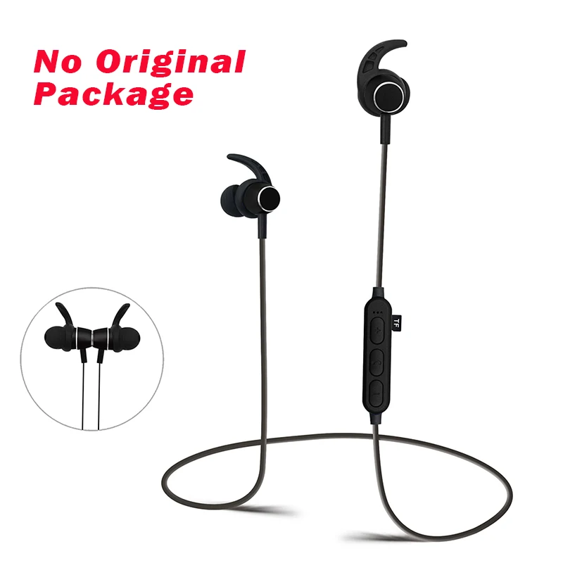 NO package-Black PunnkFunnk Bluetooth наушники беспроводные наушники Bluetooth 5,0 MP3 плеер Matel Magentic 3D стерео наушники с микрофоном - Цвет: NO package-Black