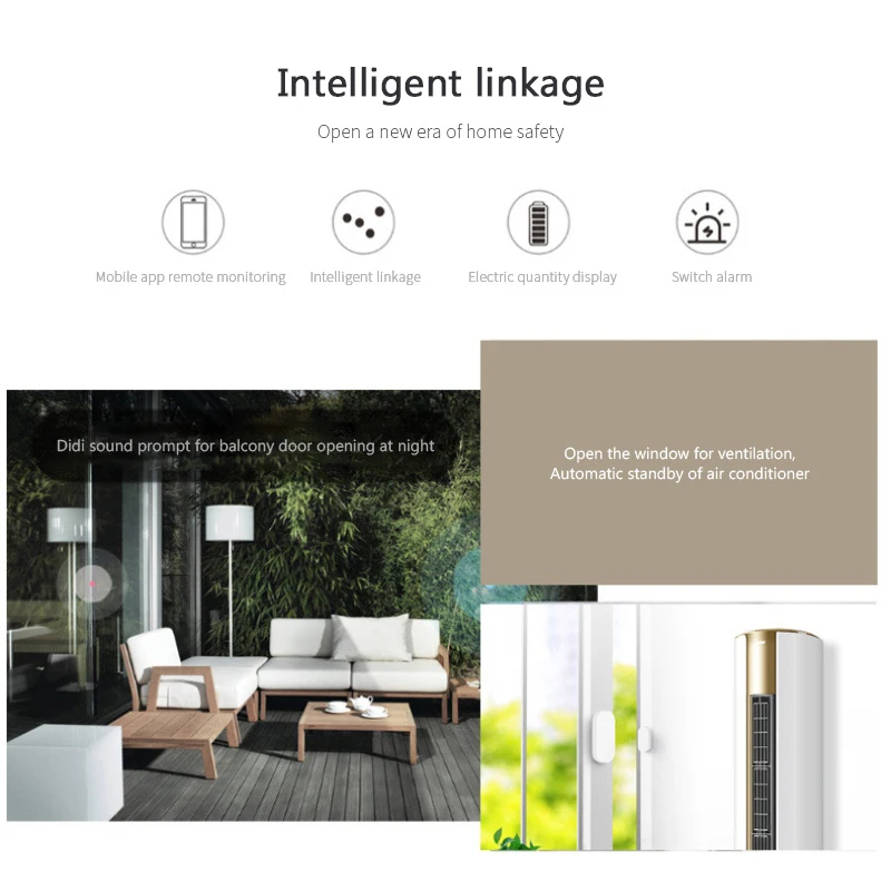 

ZigBee Smart Life Smart Door Sensor Window Sensor Door Magnetic Alarm Detector Independent Magnetic Sensor Smart Home Modules