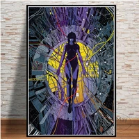ghost in the shell fight police anime posters and prints canvas painting pictures wall art abstract decorative home decor quadro