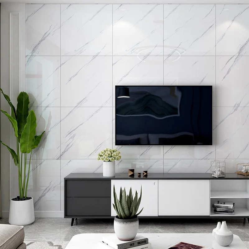 

20PCS 30*30cm Modern Marble Tile Thick Self-Adhesive Wall Floor Stickers Ground Wallpapers Bathroom DIY Bedroom Home Decor