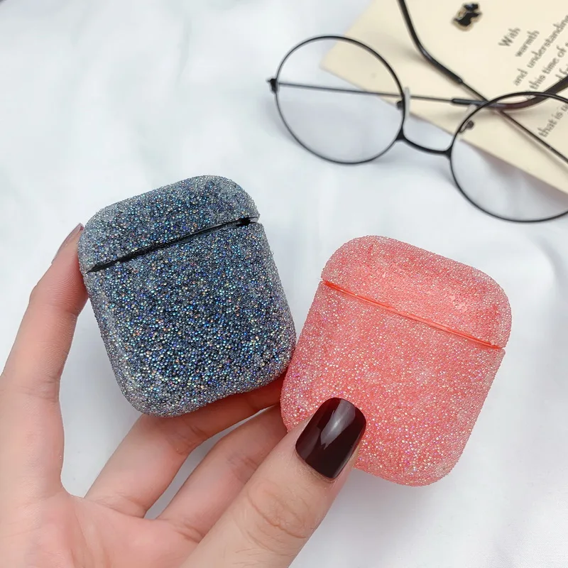 

For Airpods Pro case Luxury Glitter diamond hard case Wireless Bluetooth Earphone Crystal Cover For Airpods 1 2 case protection