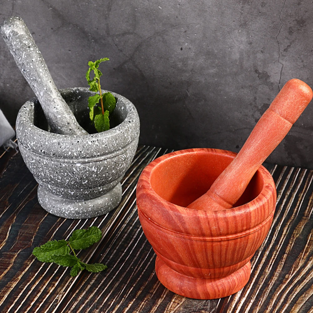 

Mortar Pestle Spice Crusher Manual Mash Garlic Herbs Pepper Grinder Household Masher Kitchen Utensils Tools