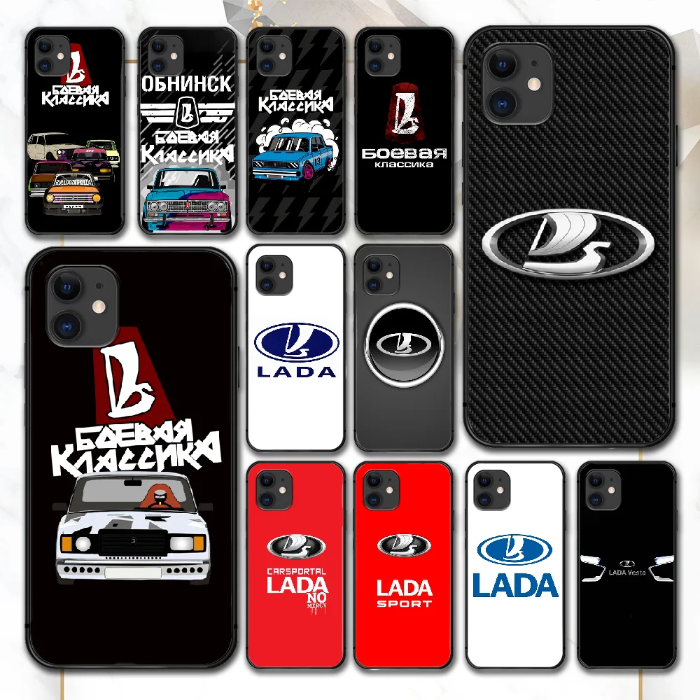 LADA автомобильный брелок с логотипом чехол для мобильного телефона IPhone 4 4s 5 5S SE 5C 6