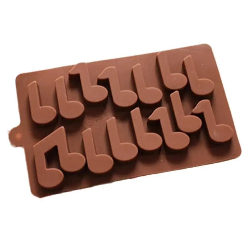 

New Musical Note Silicone Chocolate Mold 14-Holes Cake Decorating Bakeware Cooking Tools D963
