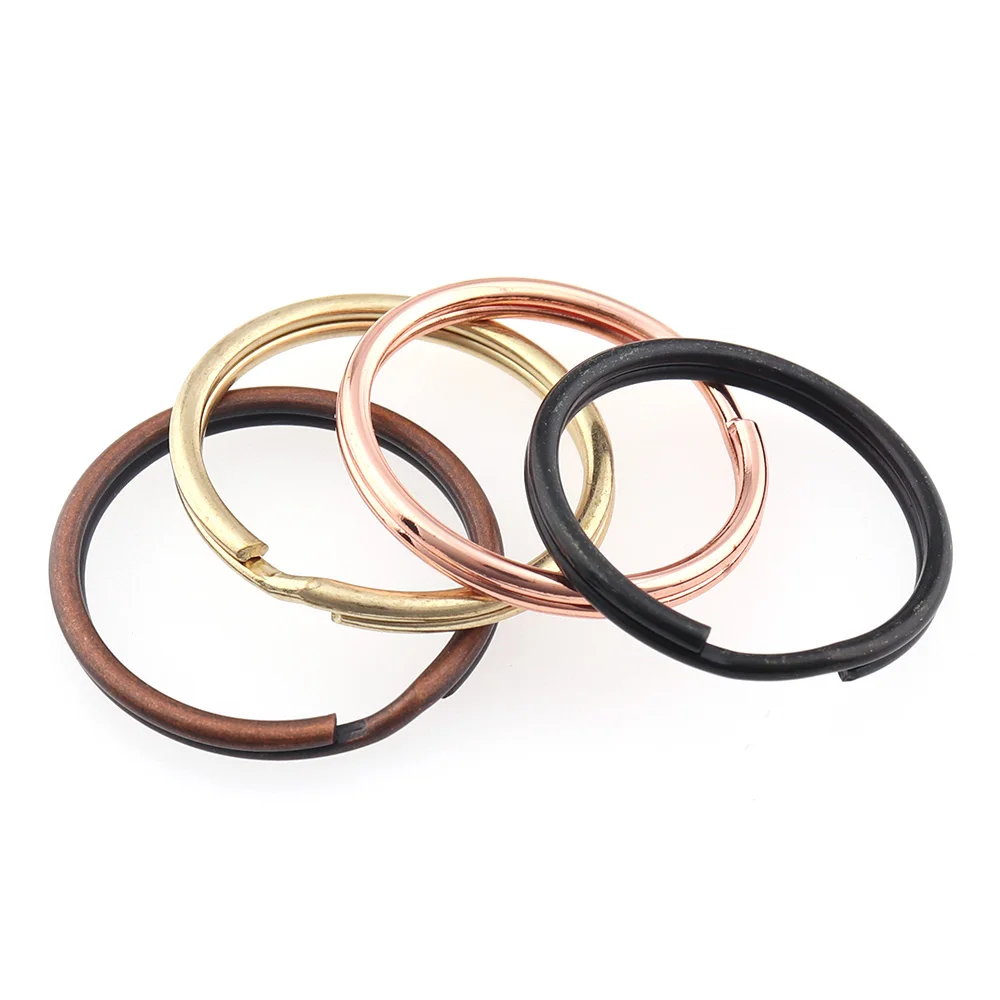 Раздельное кольцо для ключей 20 шт./лот 25 мм розовый золотой/черный металлический