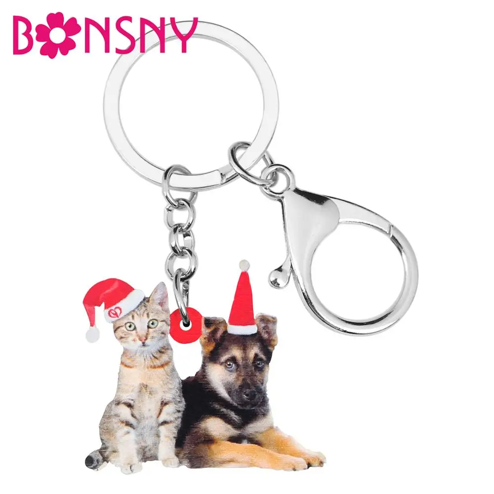 Bonsny акриловые Рождественская шапка американский жесткошерстная кошка овчарки