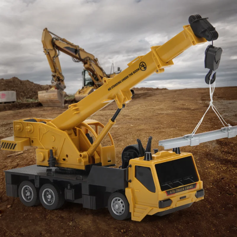 Радиоуправляемый подъемный кран модель инженерного автомобиля игрушки для
