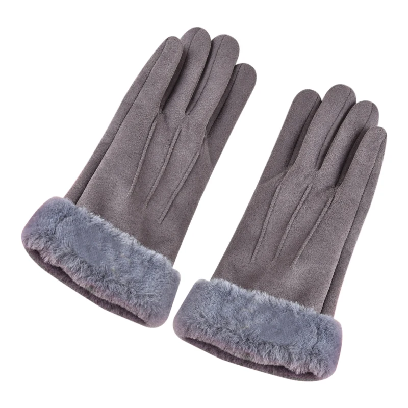 

Women Warming Hand Gloves Suede Gloves Women Winter Plus Velvet Warm Thick Touches Screen Outdoor Riding Running Driving YS-BUY