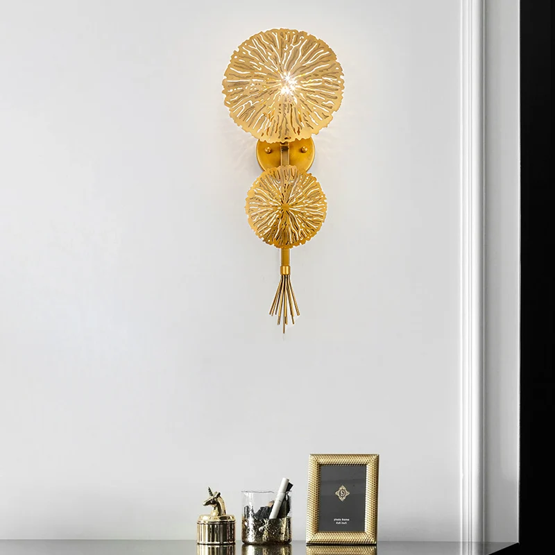 Золотой настенный светильник модный светодиодный роскошный дизайн хорошее