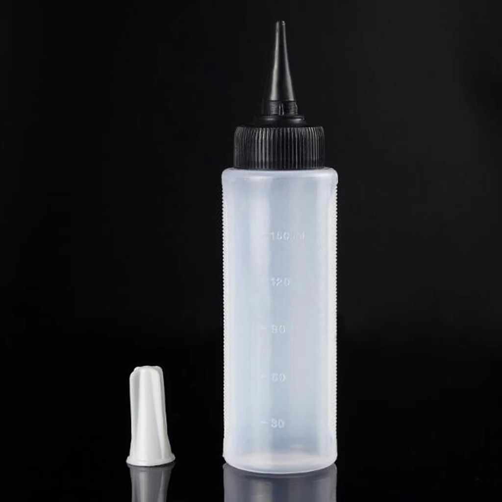 3pcs 150ml Empty Plastic Salon Hair Color Measuring Tinting Applicator Bottle Washing Cleaning Refillable Squeeze | Красота и