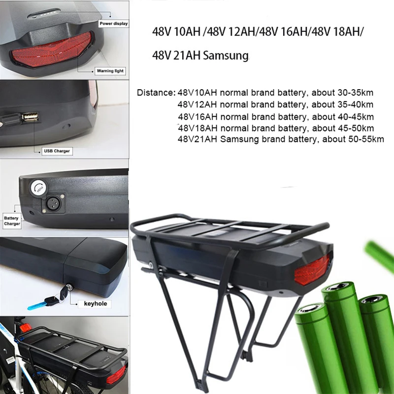 BAFANG 8fun комплект для переоборудования электрического велосипеда 48 в 500 Вт 16AH 21AH