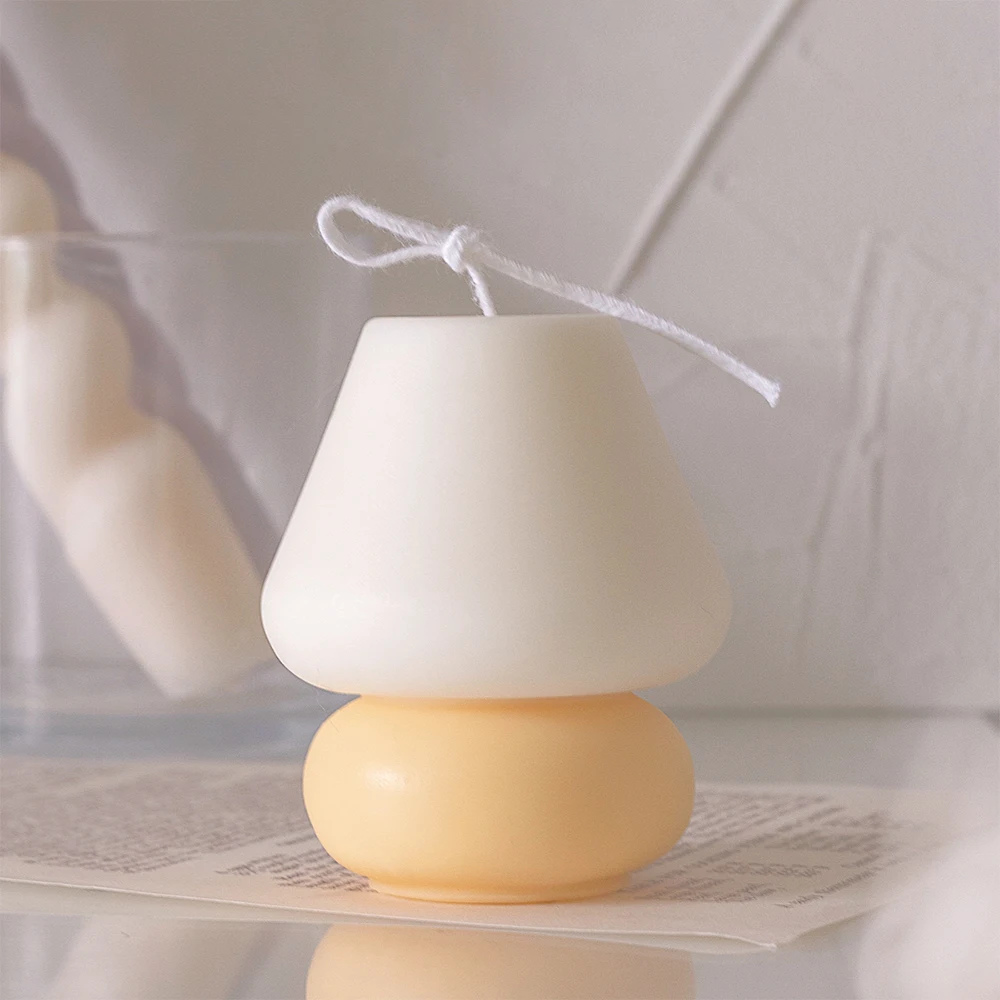

2022 New Mushroom Lamp Candle Silicone Mold DIY Handmade Soap Gypsum Clay Resin Crafts Making Mould Home Decoration Ornaments