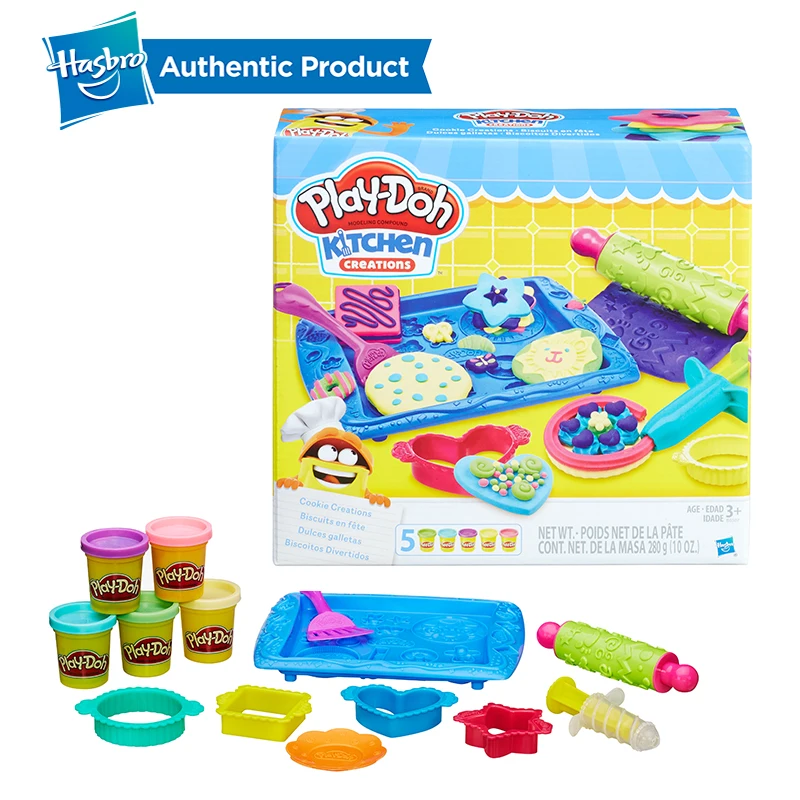 Hasbro Play-Doh кухня творения печенье творения Play Doh нетоксичный глиняный Набор Обучающие игрушки мягкая глина DIY игрушки