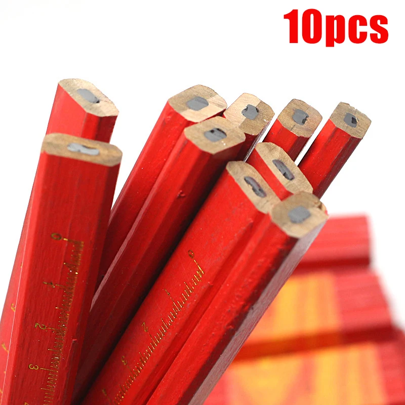 

10pcs Carpenters Pencils Joiner Woodwork Builders DIY Toolbox Marking Pencils UK