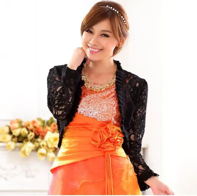 Женское болеро с рюшами большой размер пальто запахом вырез кружево длинный