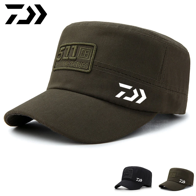 

2021daiwa fishing hat sun hat short brim hat sunscreen flat top fishing hat men's outdoor fishing autumn and winter