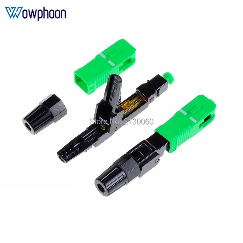 50PCS SC APC SC UPC Fast Connector Embedded Connector FTTH Tool Cold Fiber Fast Connector SC Fiber Optic Connector