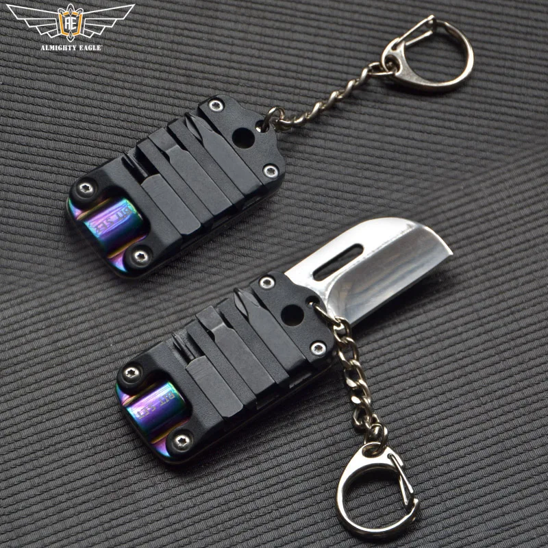 Многофункциональный мини-нож отвертка складной нож из нержавеющей стали для