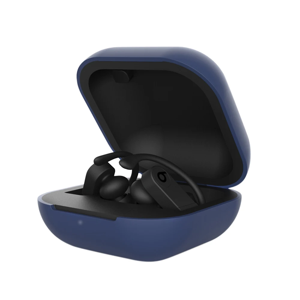 Midnight Blue Силиконовый чехол для наушников для Beats Powerbeats Pro, беспроводные Bluetooth спортивные наушники, чехол, чехлы из ТПУ, мягкая зарядная коробка, оболочка - Цвет: Midnight Blue