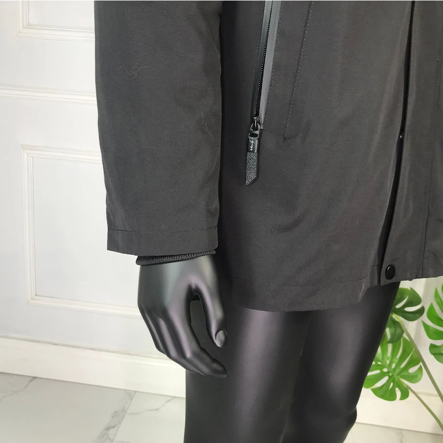 Зимняя куртка верхняя одежда парки из натурального меха Мужская Роскошная