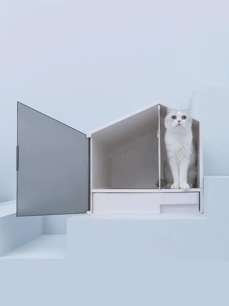 Маленький дом для кошки Tail полузакрытый туалет песочный бокс Дезодоратор