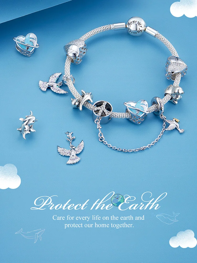 Бусины-шармы женские из серебра 925 пробы с фианитами | Украшения и аксессуары