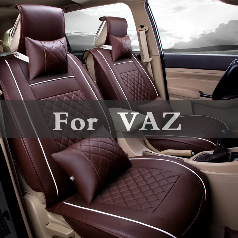 

Leather Auto Seat Cover Universal Seat Covers Cushion Car-Styling For Vaz 2104 2109 2121 2111 Kalina Largus Priora Revolution