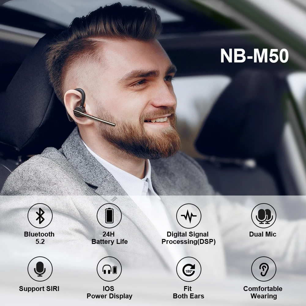 Новинка Bee M50 наушники Bluetooth 5 2 беспроводные с двойным микрофоном CVC8.0