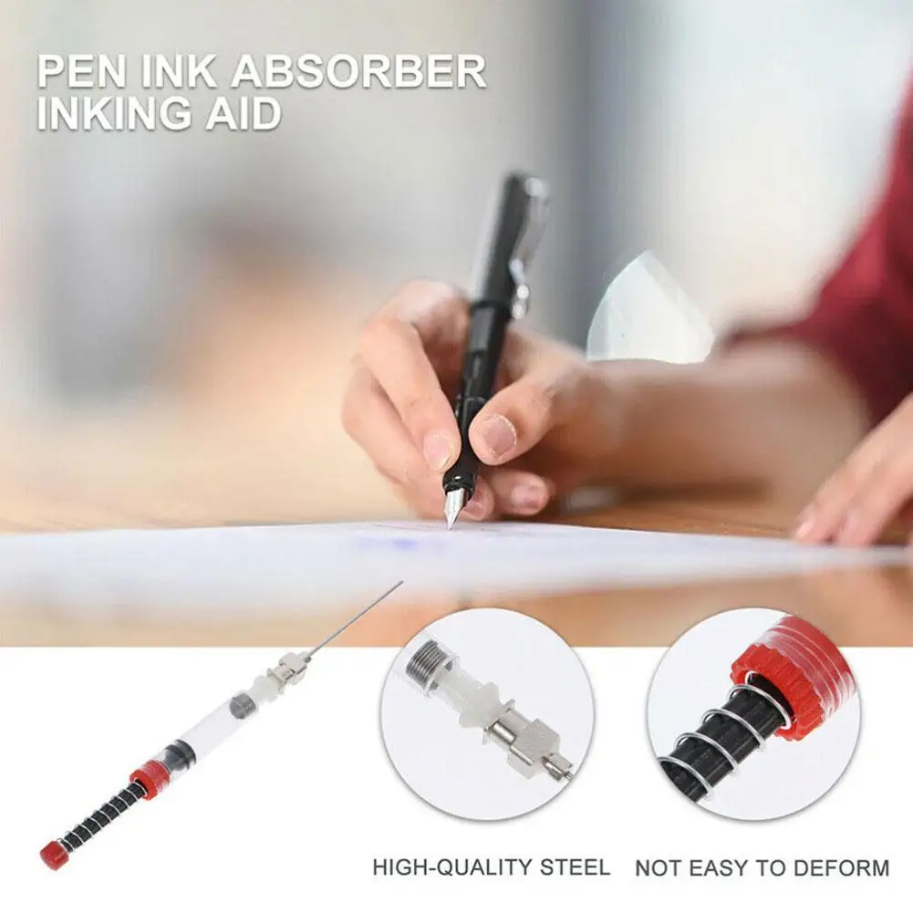 

1PC Fountain Pen Ink Absorber Cartridge Converter Filler Pipette Tool Supplies Pen Stationery Ink School Syringe Device Off R6L1