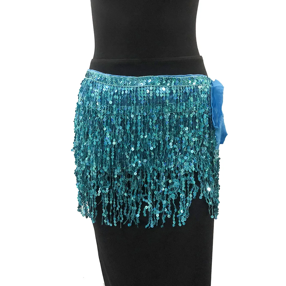 

71-80% polyester skirt solid beads tassel nightclub women's show street fashion splicing process 13 colors