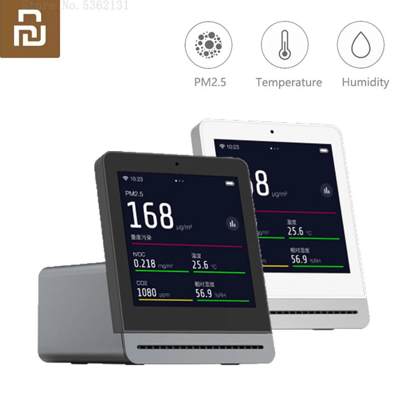 Монитор воздуха Youpin ClearGrass с сенсорным IPS экраном датчик качества PM2.5 гигрометр