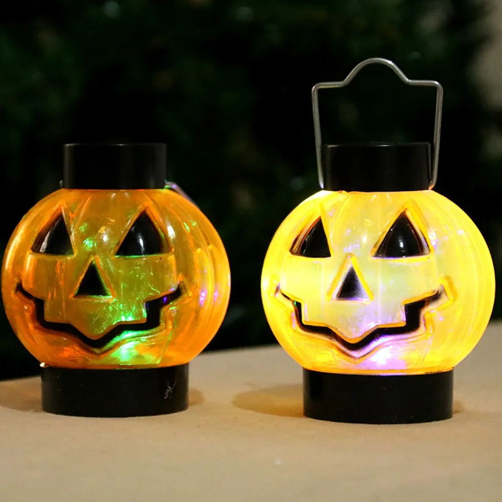 Светодиодный светильник в виде тыквы для Хэллоуина Ночной настольная лампа
