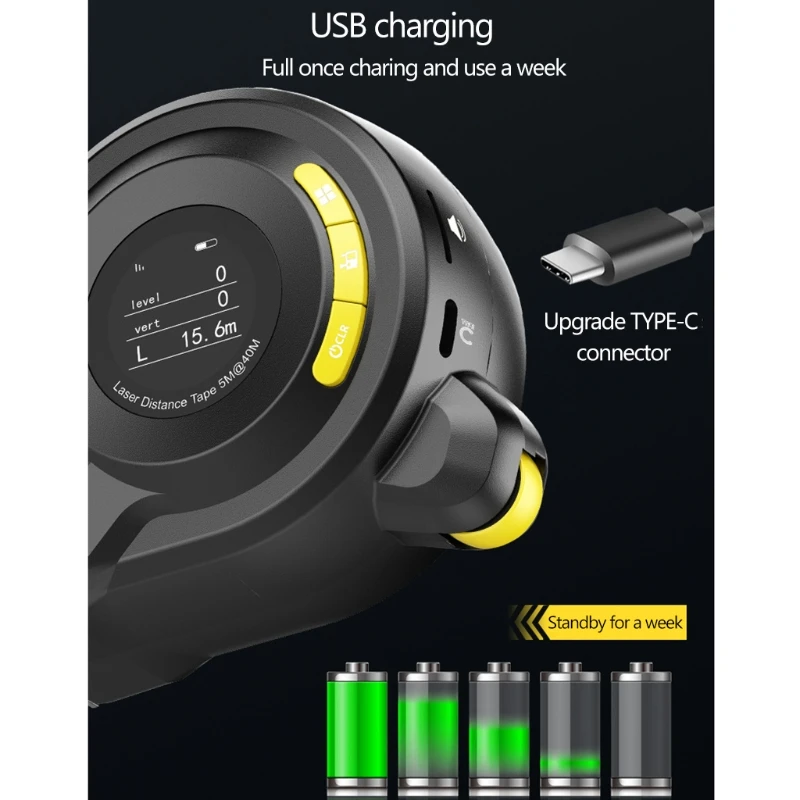 3 в 1 с инфракрасными датчиками лазерная рулетка дальномер 40 м + 5 100 круговой ролик
