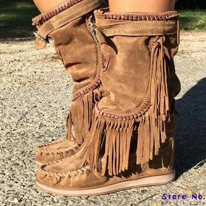 Женские высокие сапоги Модные гладиаторы на высоком каблуке Теплая Осенняя