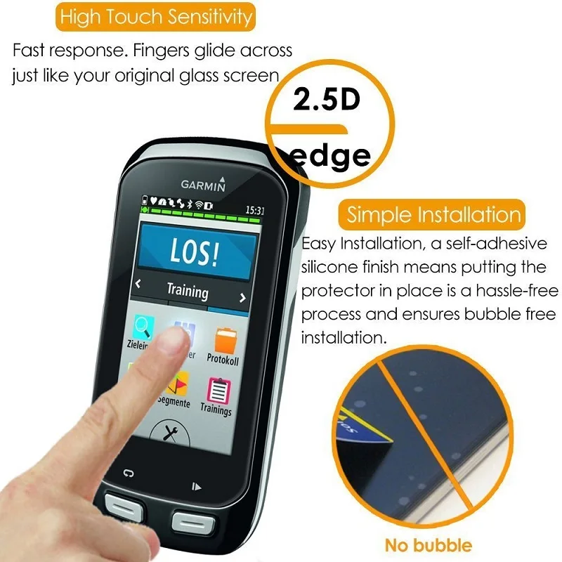 Закаленное стекло для Garmin Edge 830 820 530 520 130 1030 1000 Защитная пленка экрана GPS 50 шт. |