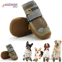 4 pcs dog shoes socks summer dog wear resistant non slip breathable outdoor hiking pet shoes for small medium large dogs pitbull