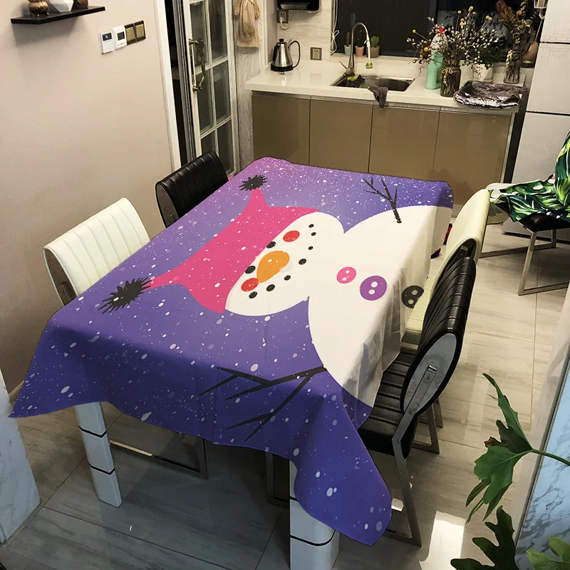 

PVC stick figure printing washable tablecloth