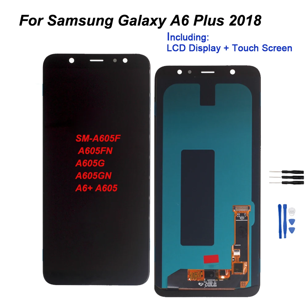 

Screen LCD For Samsung Galaxy A6 Plus 2018 A6+ LCD Display Touch Screen Digitizer Assembly Phone A605FN A605G Parts Repair