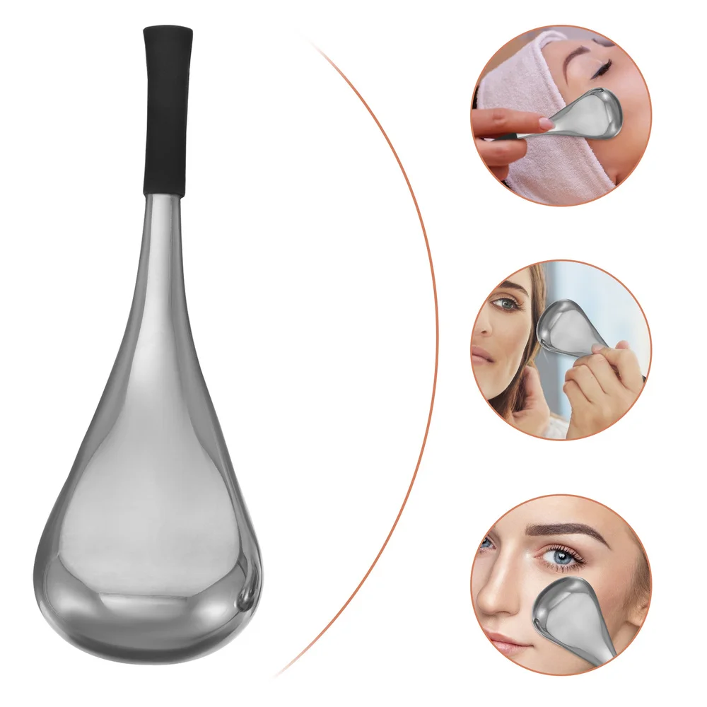 

2 Pcs 1 Set Durable Bars Useful Face Massager Props (Silver)