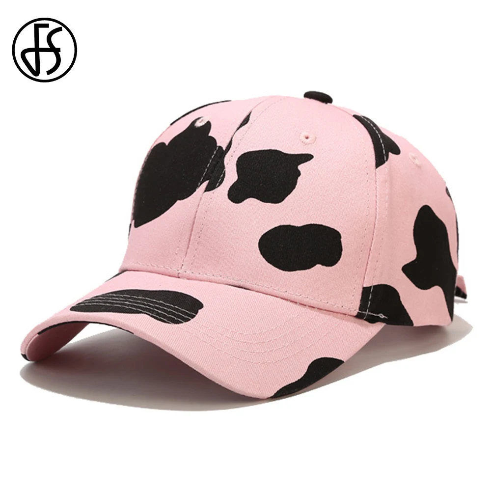 FS летние розовые фиолетовые бейсбольные кепки с принтом коровы модная уличная